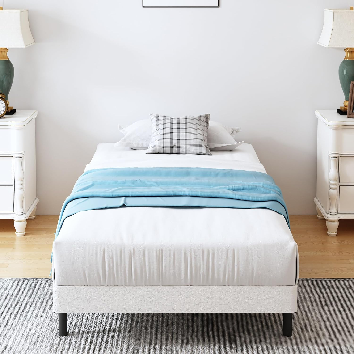 Twin 4″ Heavy Duty Metal Box Spring – No Noise, Easy Assembly, Non-Slip