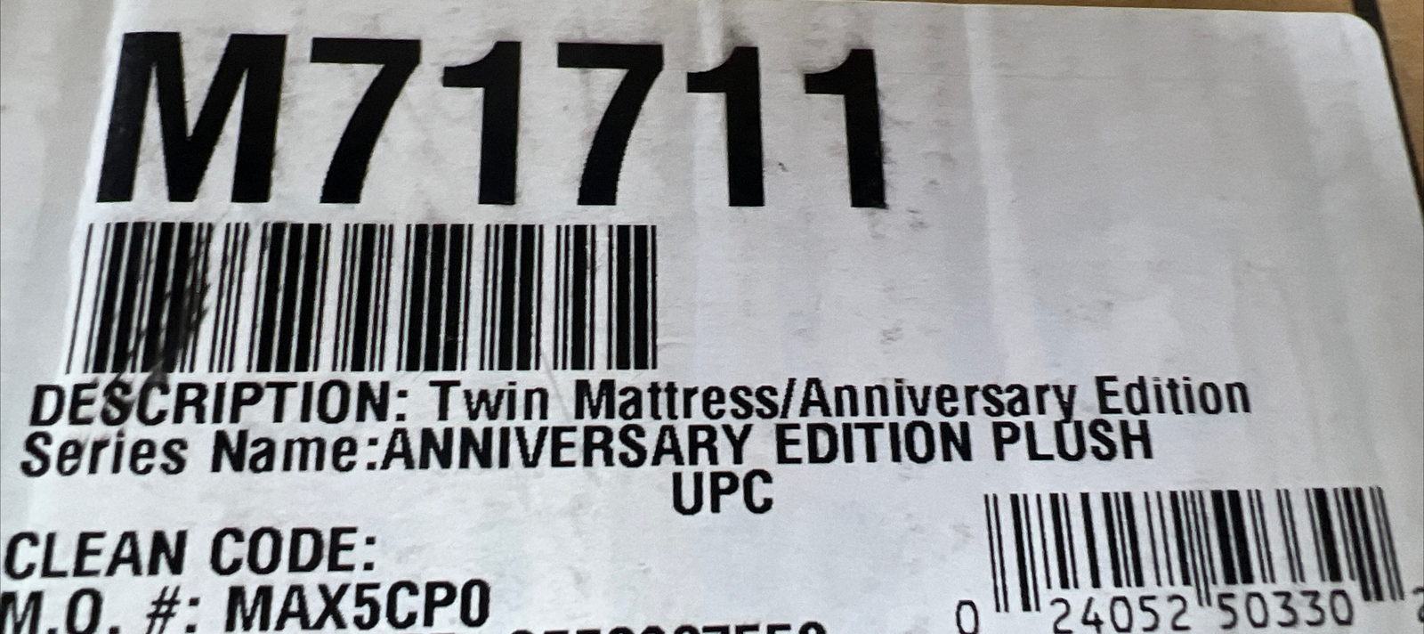 Ashley M71711 Twin Mattress Anniversary Edition Plush