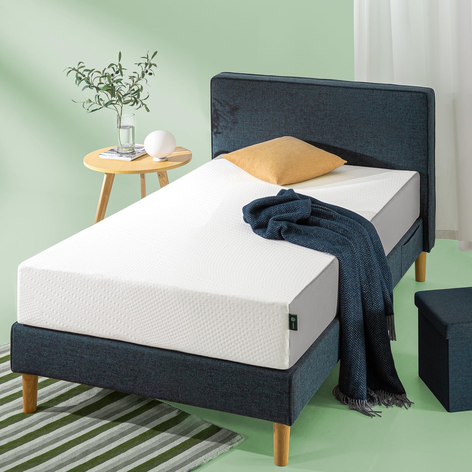 ZINUS 10 INCH TWIN COOLING ESSENTIAL FOAM MATTRESS AFFORDABLE QUALITY – WHITE