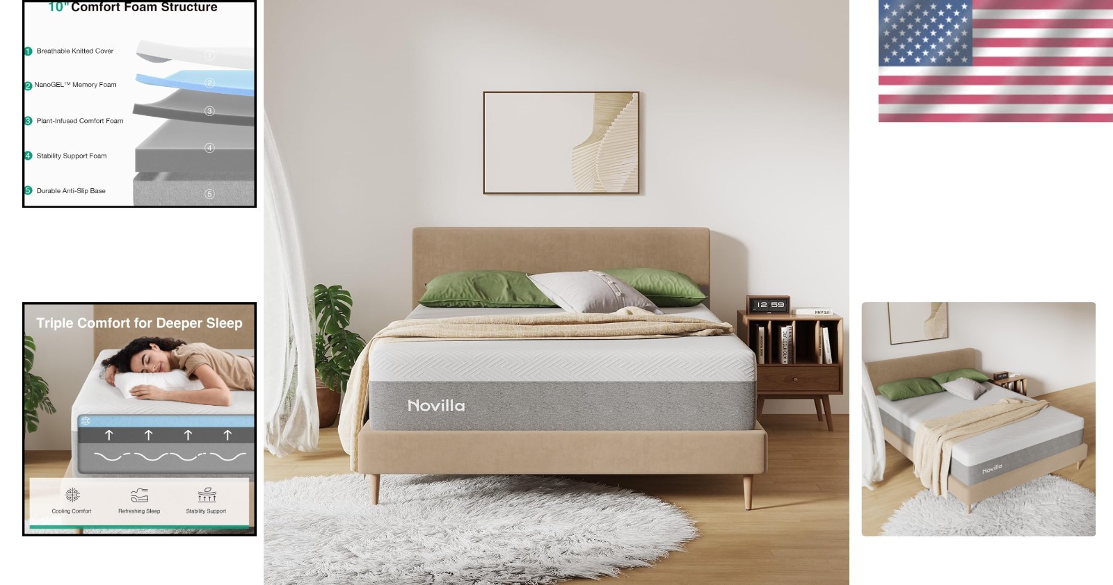 Gel Top Cooling Full Mattress – Motion Isolation & Support