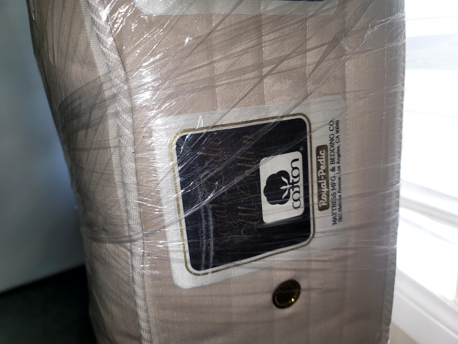 Royal Pedic Matress Twins Beige 100 % Cotton Individual 7 In H, 78 L X 36 W
