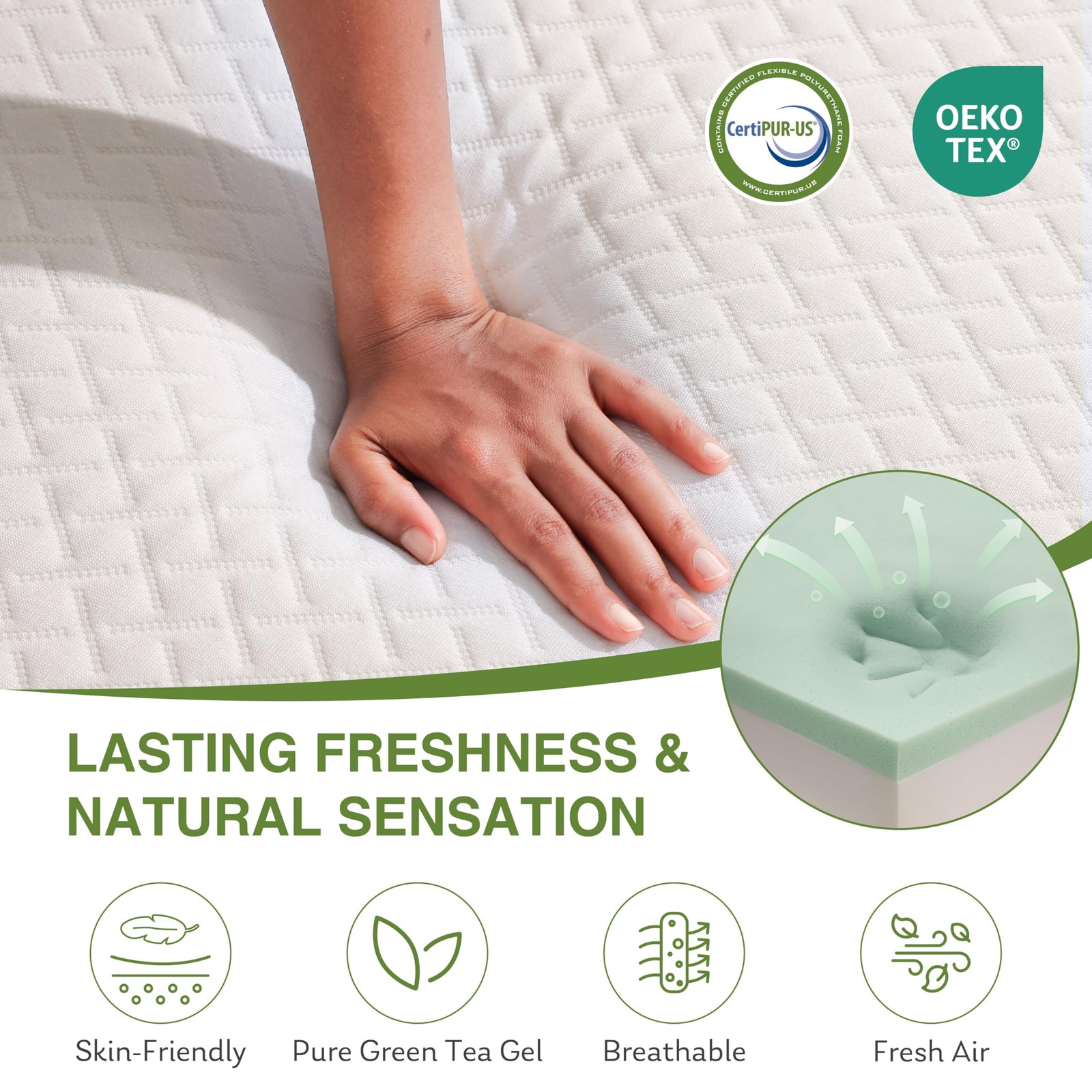 Full Size Memory Foam Mattress, 8 Inch Bed Mattress in A Box with Cooling Gre…