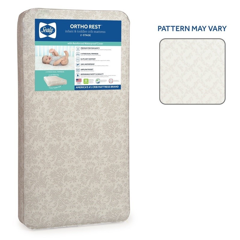 2-Stage Innerspring Baby Crib Mattress Waterproof Hypoallergenic Firm Support US