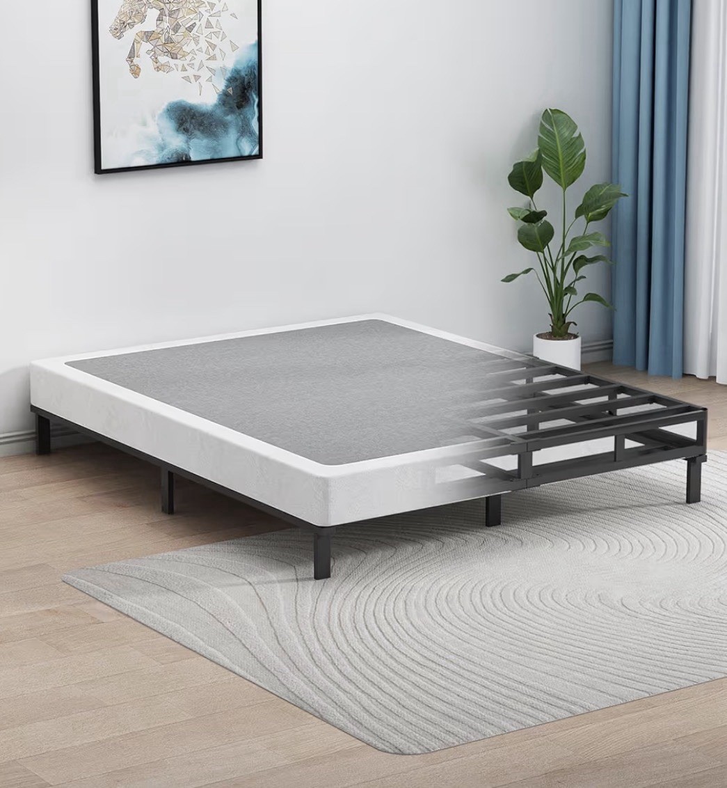 LUMUNANCE Full Box Spring 5″, Heavy Duty Metal Mattress Foundation