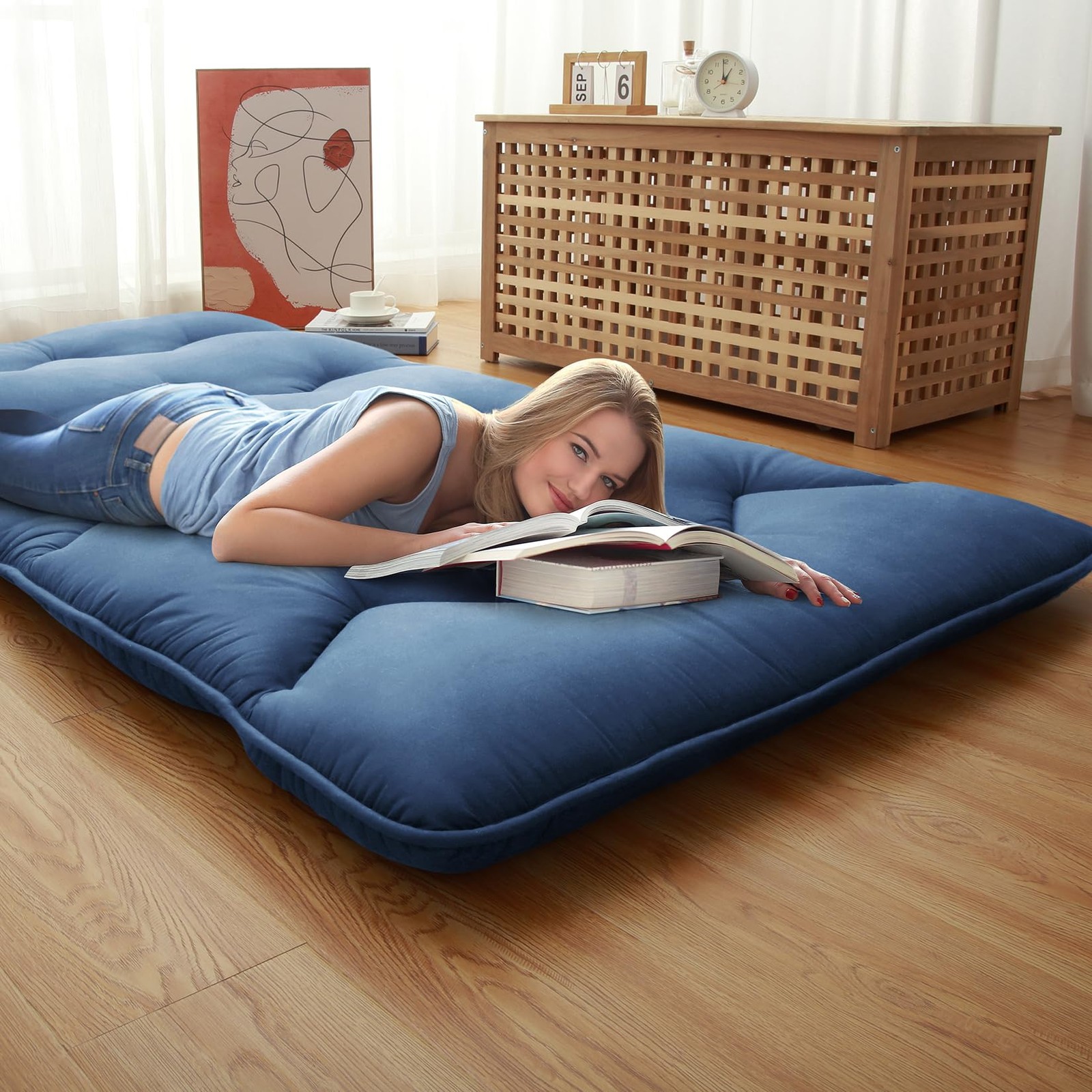 Floor Mattress Japanese Futon Mattress Sleeping Tatami Mat Twin/Full/Queen Size