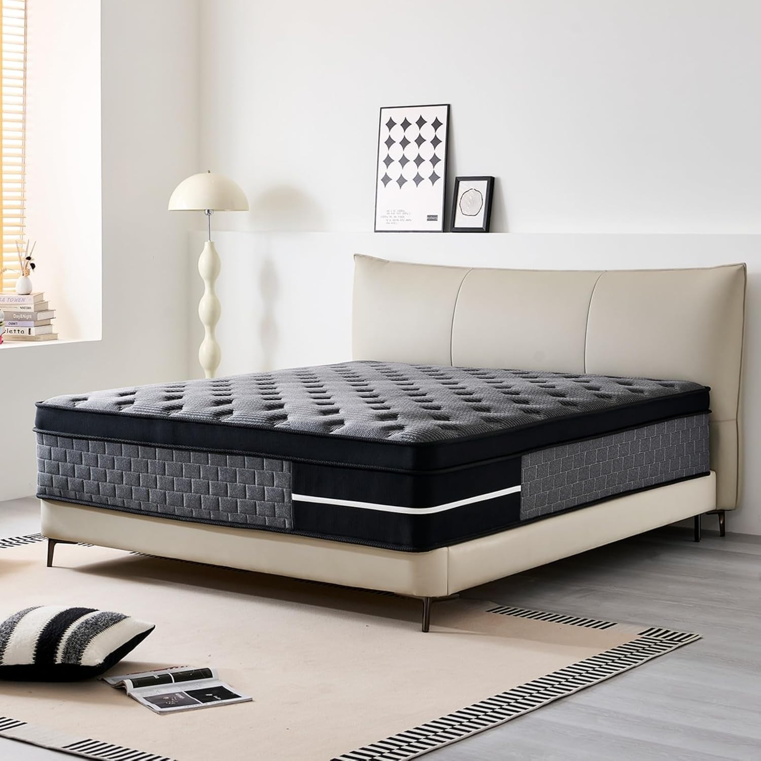 Hybrid Mattress 12 Twin Full Queen Firm or Medium Firm, Bed in a Box, All Sizes
