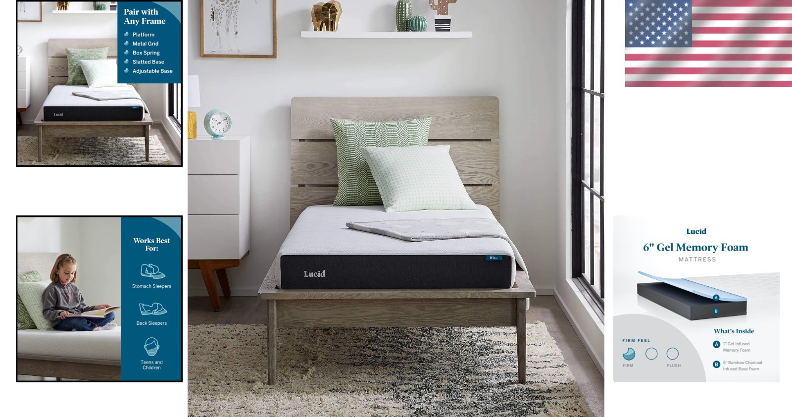 Hypoallergenic 6 Inch Twin XL Gel Memory Foam Mattress – Fresh & Firm Support