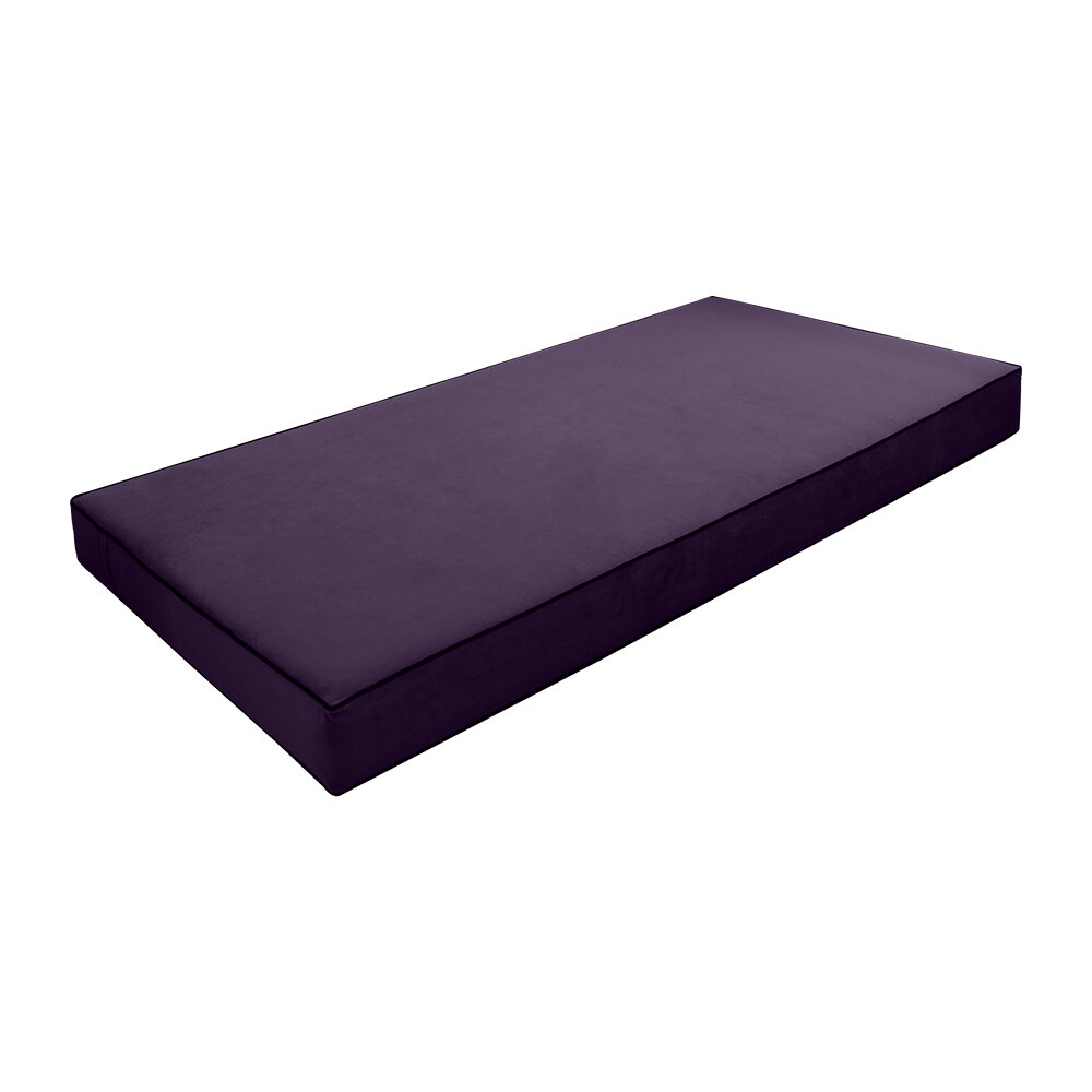 Contrast Pipe 6″ Twin 75x39x6 Velvet Indoor Daybed Mattress |COVER ONLY|-AD339