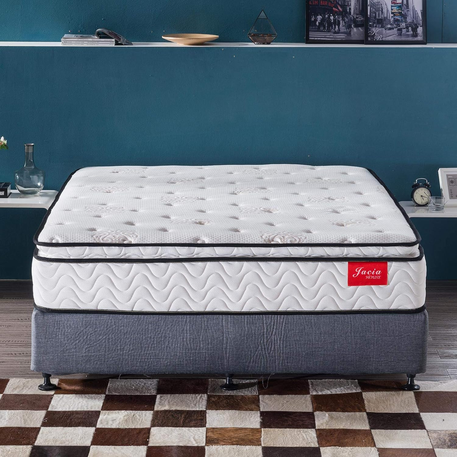 Full Mattress 11.4 Inch Memory Foam Innerspring Independently Encased Coil Hybri