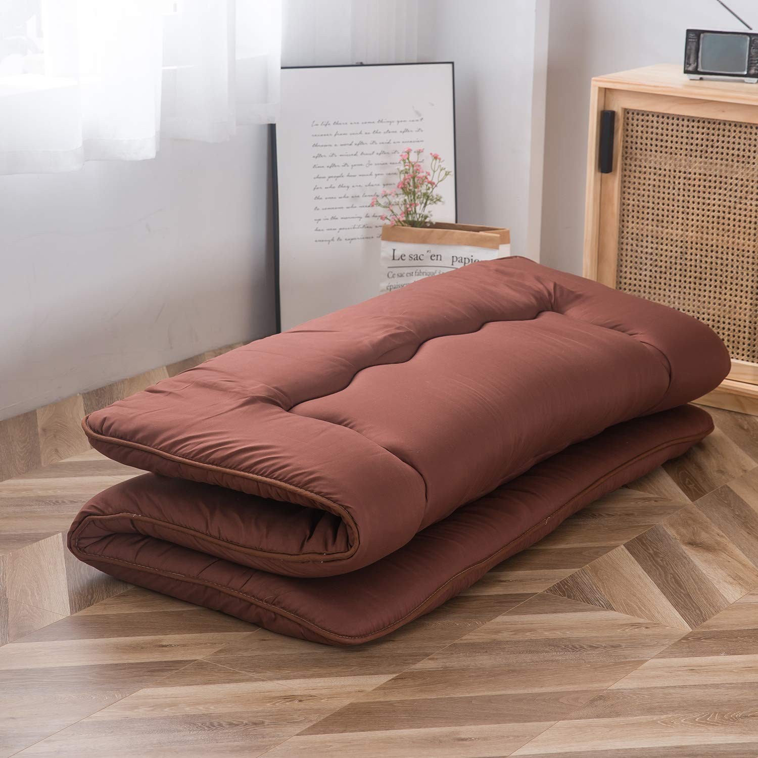 Japanese Floor Mattress Futon Mattress, Thicken Tatami Mat Sleeping Pad