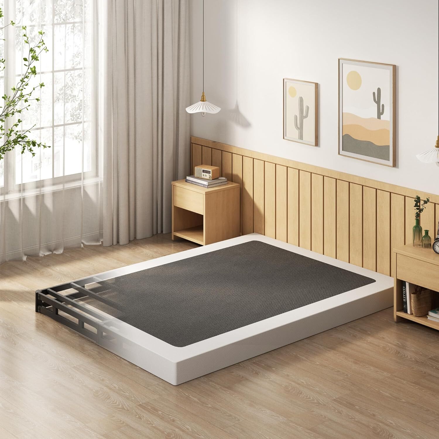 EMODA 5 Inch Box Spring Queen Size Bed Base, 3000 lbs Heavy Queen, 5