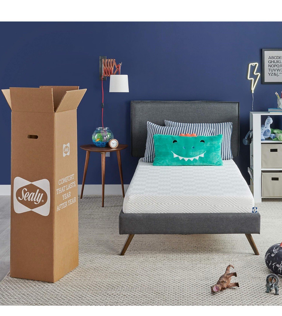 Sealy 8″ Medium-Firm Memory Foam Mattress w/CopperChill Technology, Twin, White