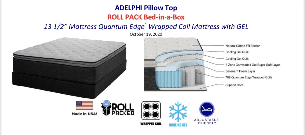 KING Pillow top mattress “Free Delivery” Cool Gel 800 Wrapped Quantum Coils 14”