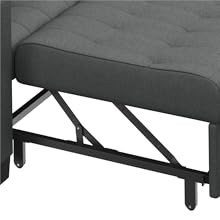 Sleeper Chair Convertible Chair Bed Fabric Futon Sofa Bed 3-in-1
