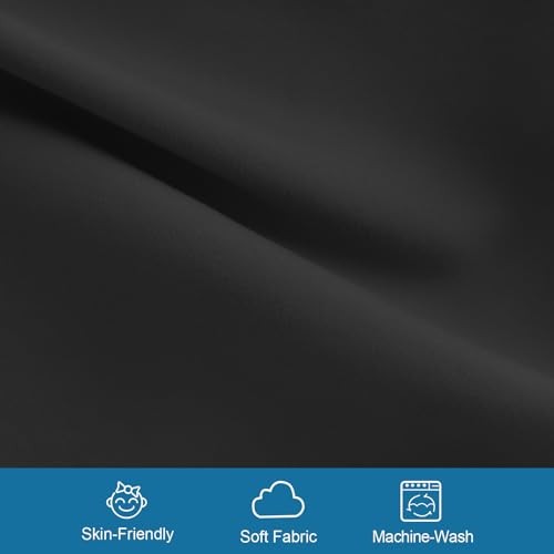 Cot Sheets 30″ x 75″ x 9″, 4 Piece Cot Sheet Set, Cot Size Cot (1 Pack) Black