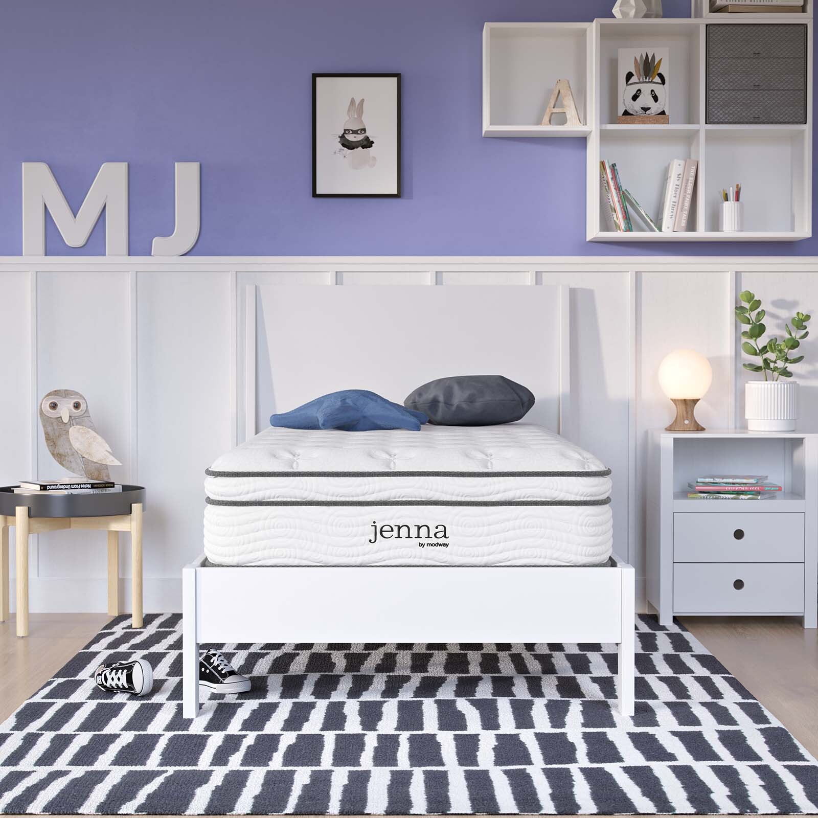 Modway Jenna 10″ Innerspring and Foam Twin XL Mattress in White