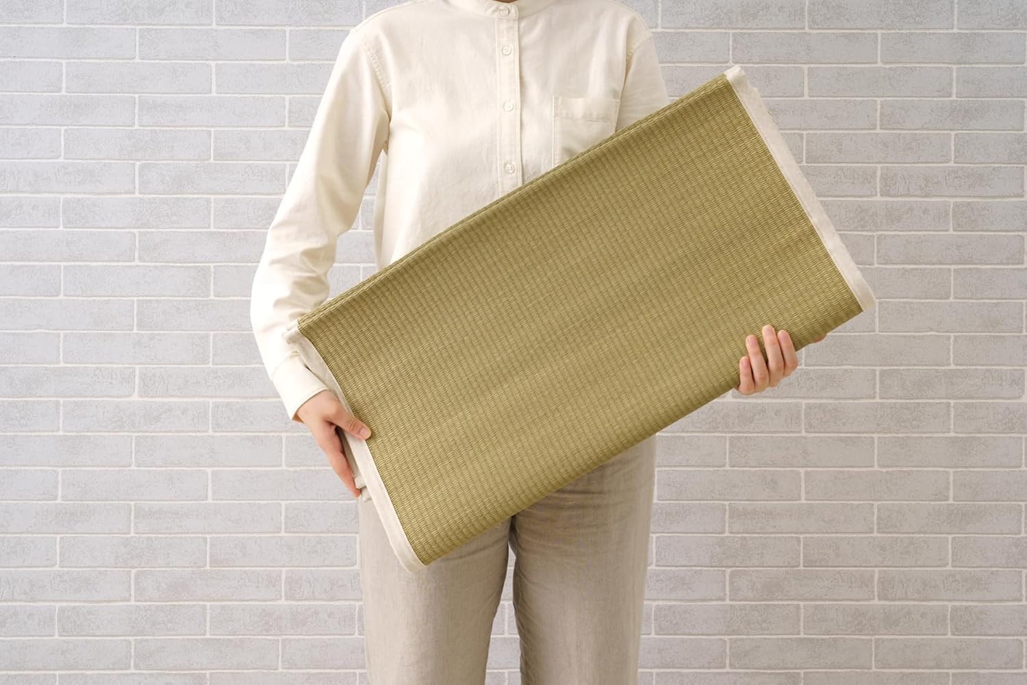 Japanese Tatami Igusa Rush Grass Sleeping Mat, Full Size Futon Topper