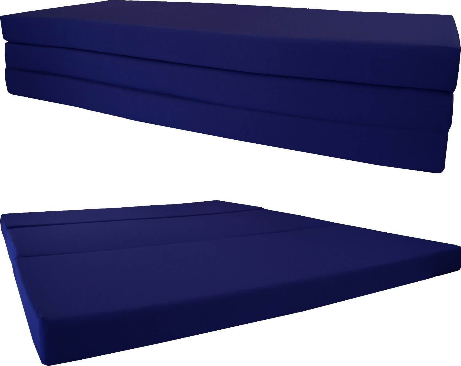 Queen Trifold Foam Beds, Foldable Mats, Cushion, Seats 1.8 Density 4x60x80 Navy