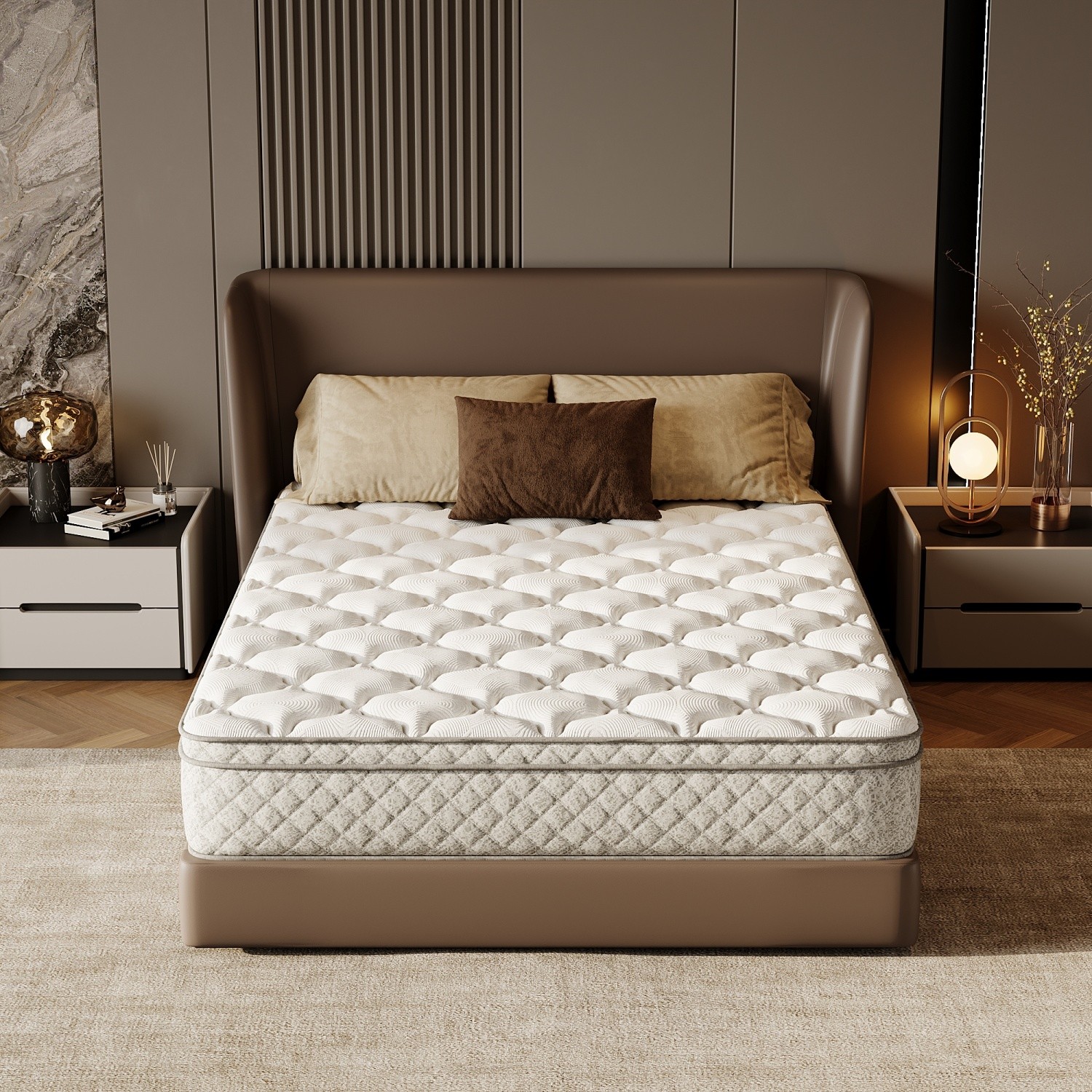 12” Twin/Full/Queen/King Size Mattress with Hybrid Pocket Spring & Memory Foam