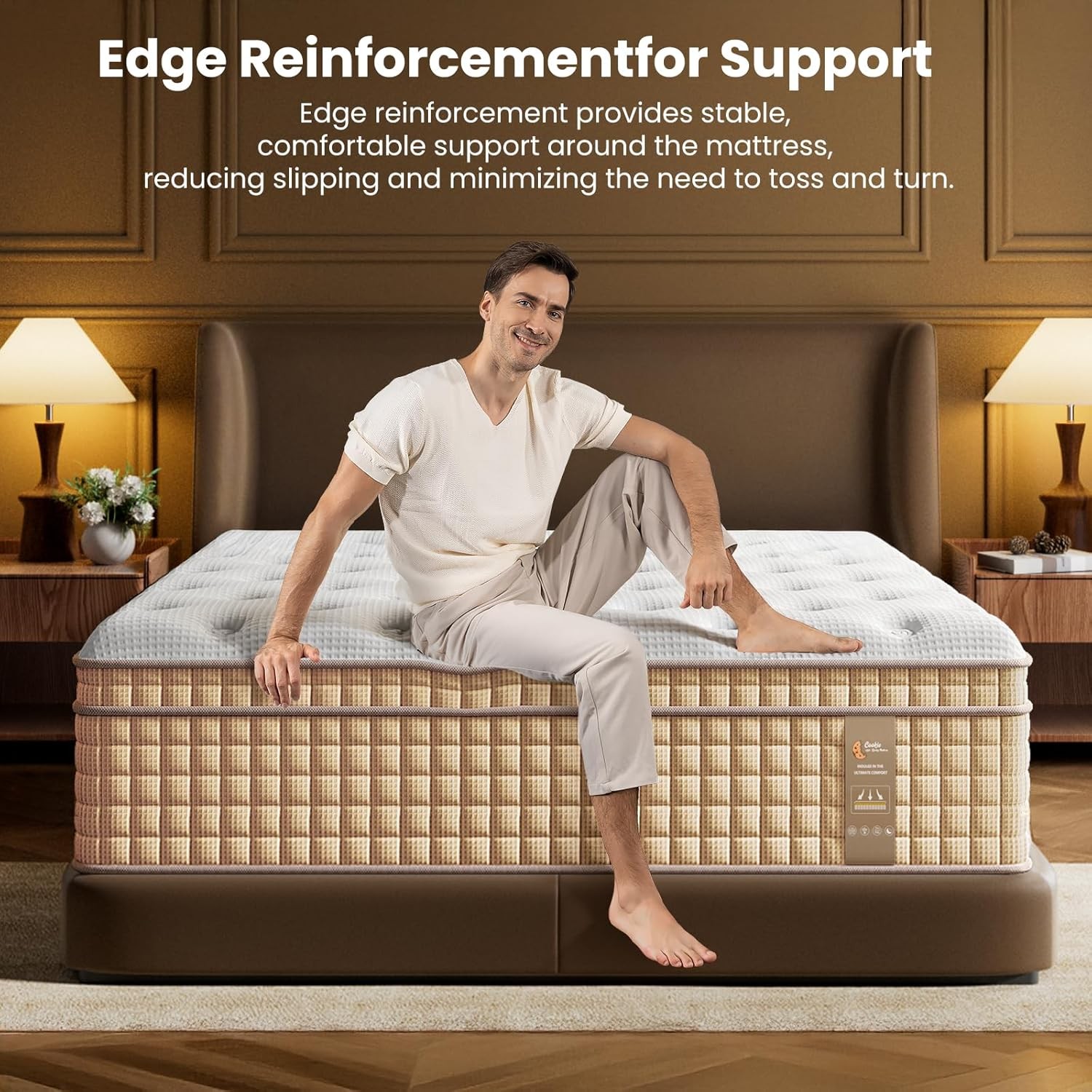 14 Inch Medium Firm Queen Mattress Hybrid Queen Size Mattresses- Extra Lumbar