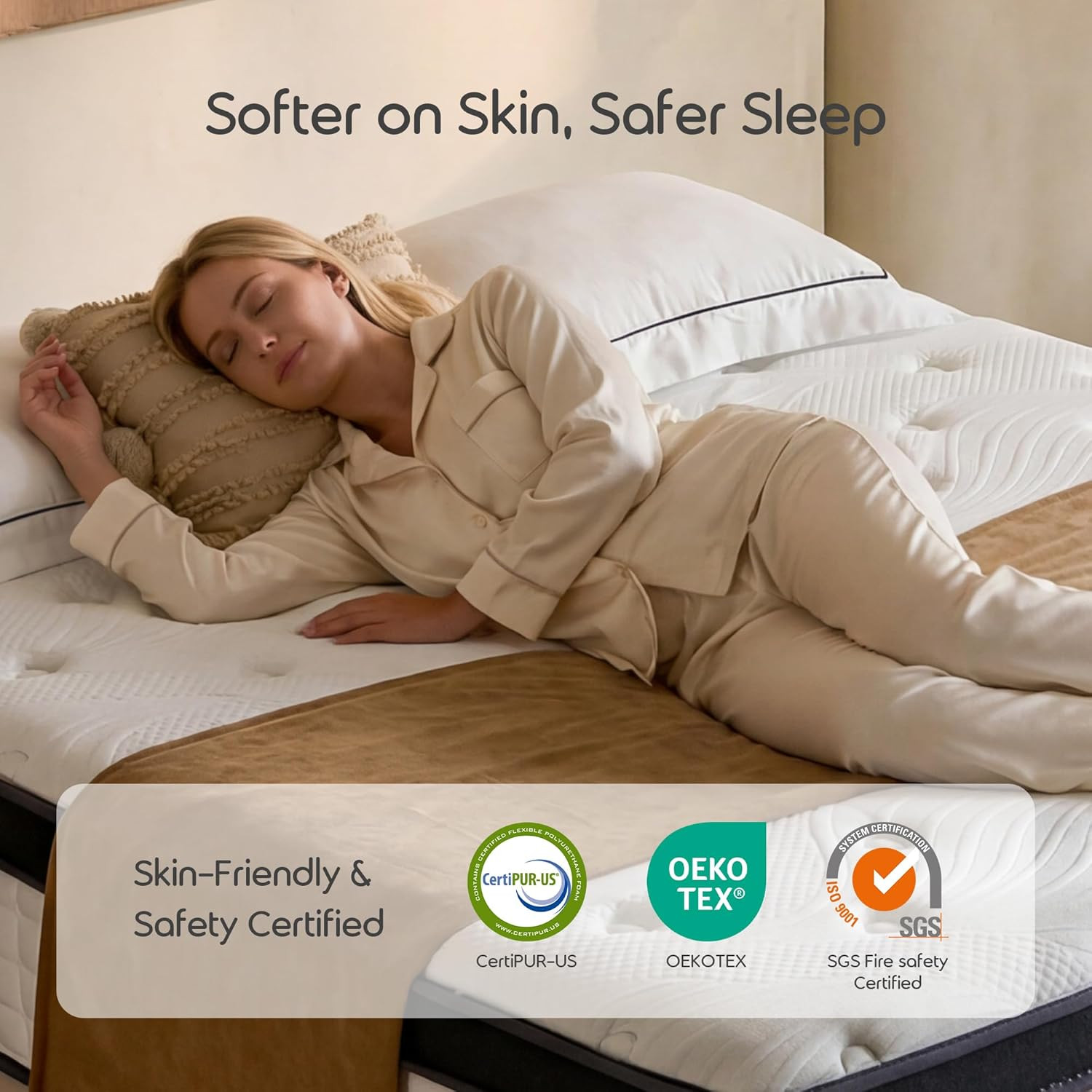 King Size 14″ Gel Memory Foam Hybrid Mattress with Cooling & Support