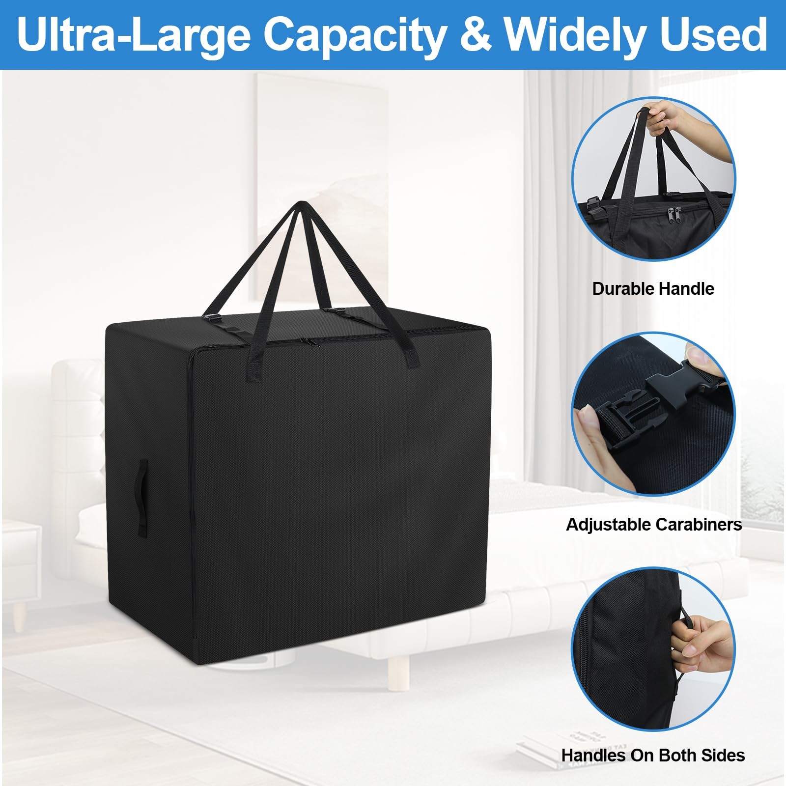 Folding Mattress Bag – 600D Oxford Cloth Heavy Duty Carry Case for Tri-Fold G…