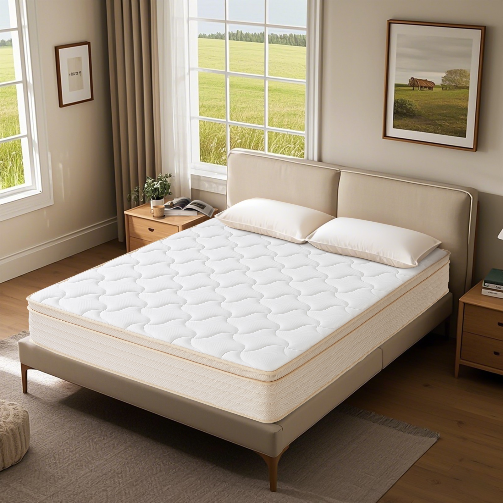 12 Inch Hybrid Queen Size Mattress in a Box Gel Memory Foam & Pocket Springs