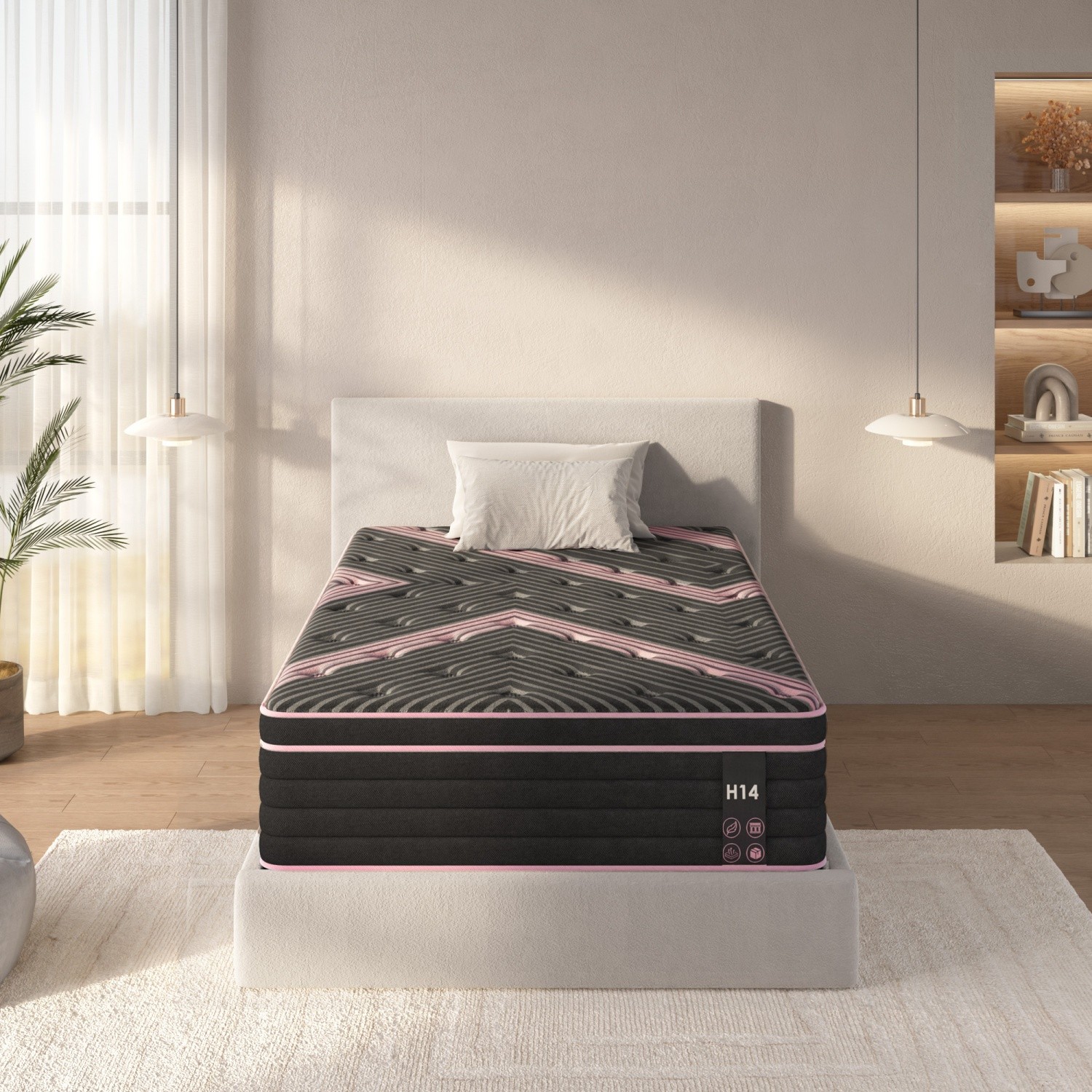 Twin/Queen/King Size 10in Hybrid Mattress Memory Foam Pocket Springs CertiPUR-US