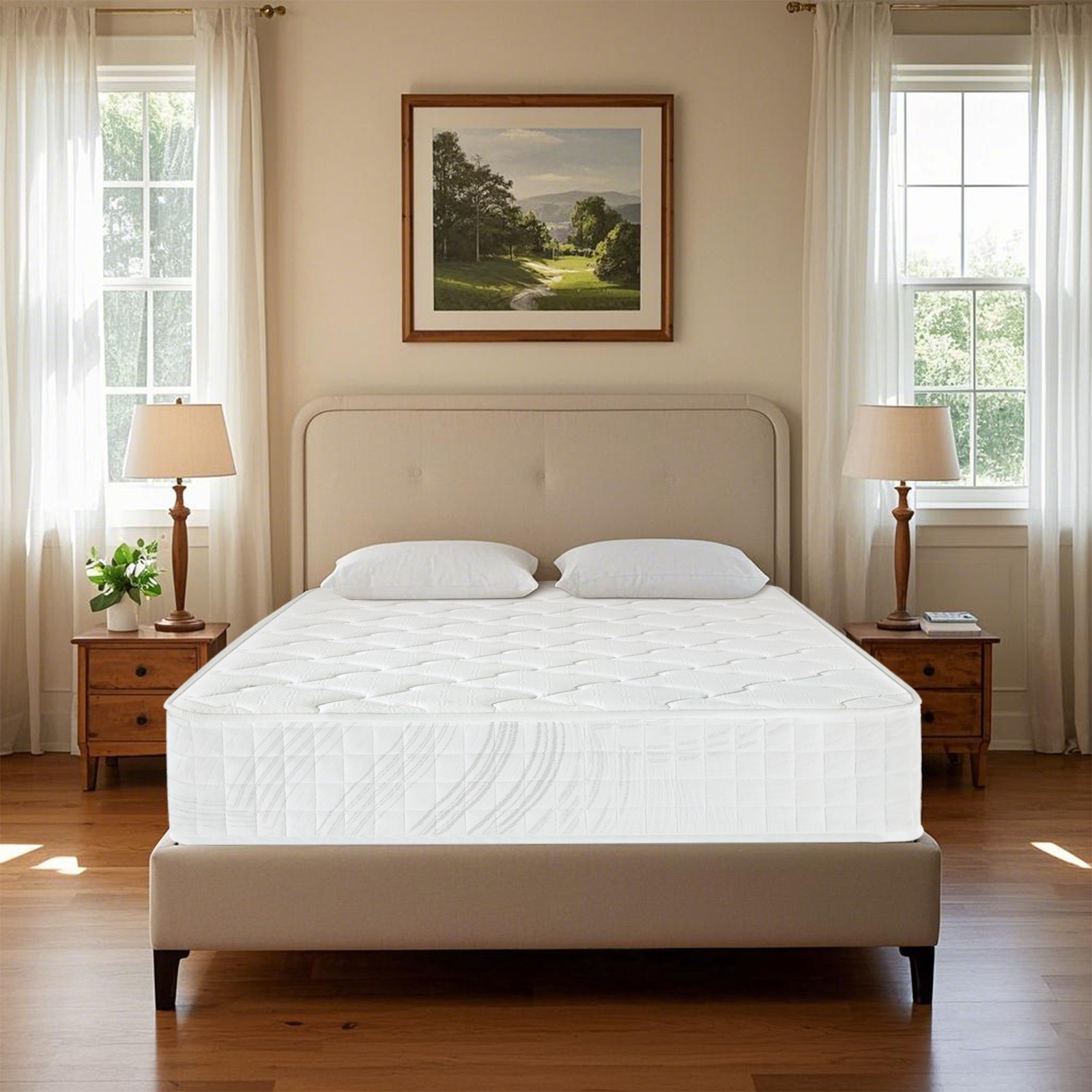 10″ 12″ Gel Memory Foam Mattress Hybrid Spring Twin Full Queen King Bed In A Box