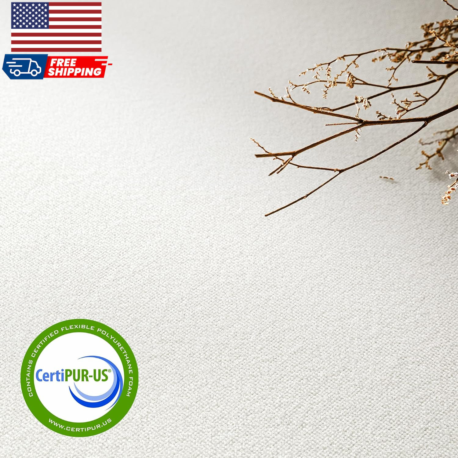 6 Inch Queen Short Mattress for RV Camper, Green Tea Memory Foam