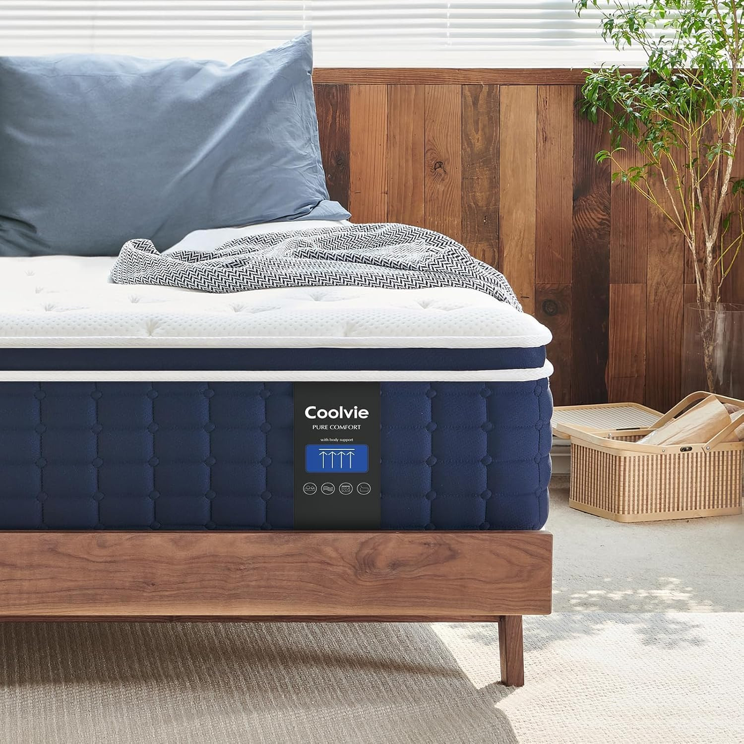 King Mattress 12 Inch Tight Top Deep Sleep Mattresses with Extra Lumbar & Hip Su