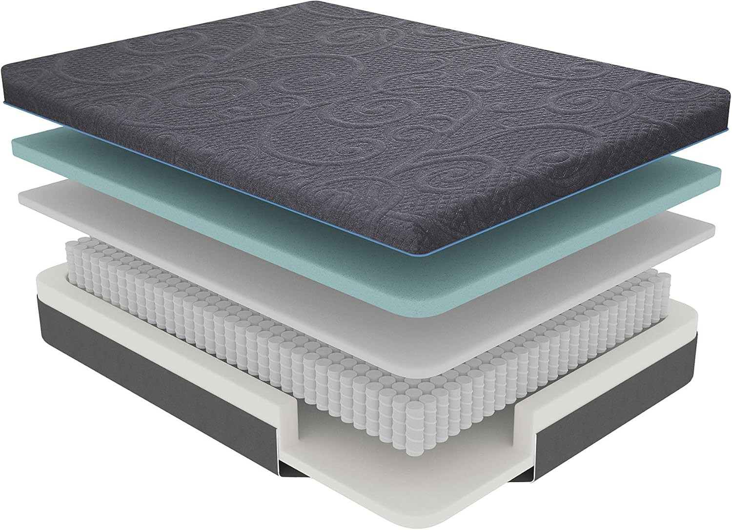 Lyra Twin 11-Inch Gel Hybrid Mattress in Gray for Ultimate Comfort