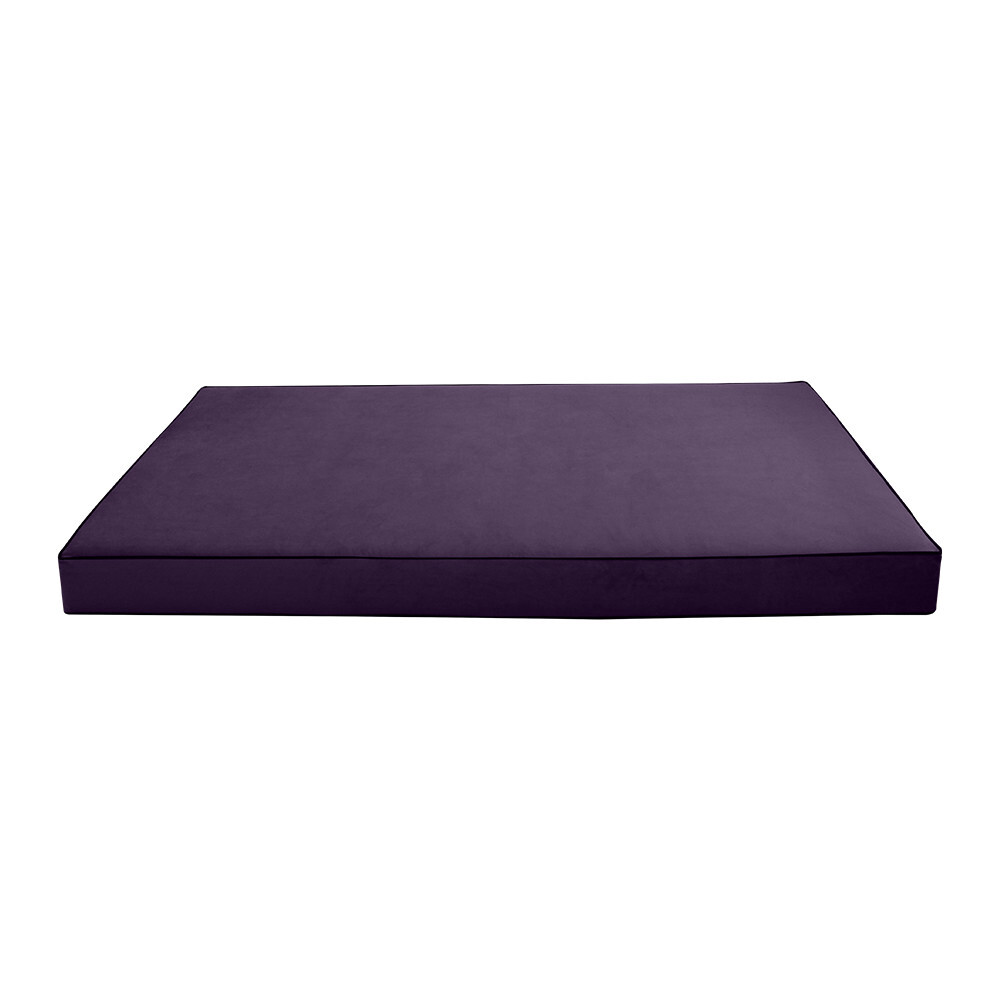 Contrast Pipe 6″ Twin 75x39x6 Velvet Indoor Daybed Mattress |COVER ONLY|-AD339