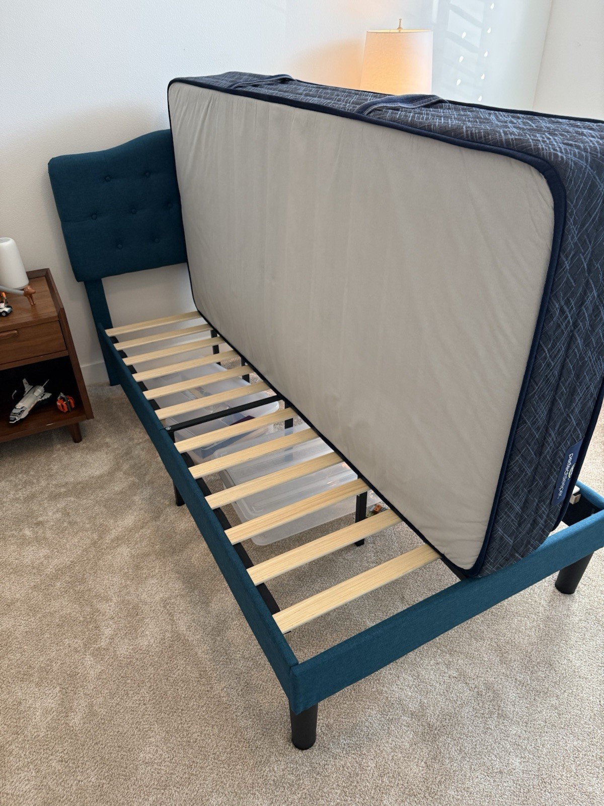 Serta Perfect Sleeper Twin Medium Innerspring Breathable Mattress and Bed Frame