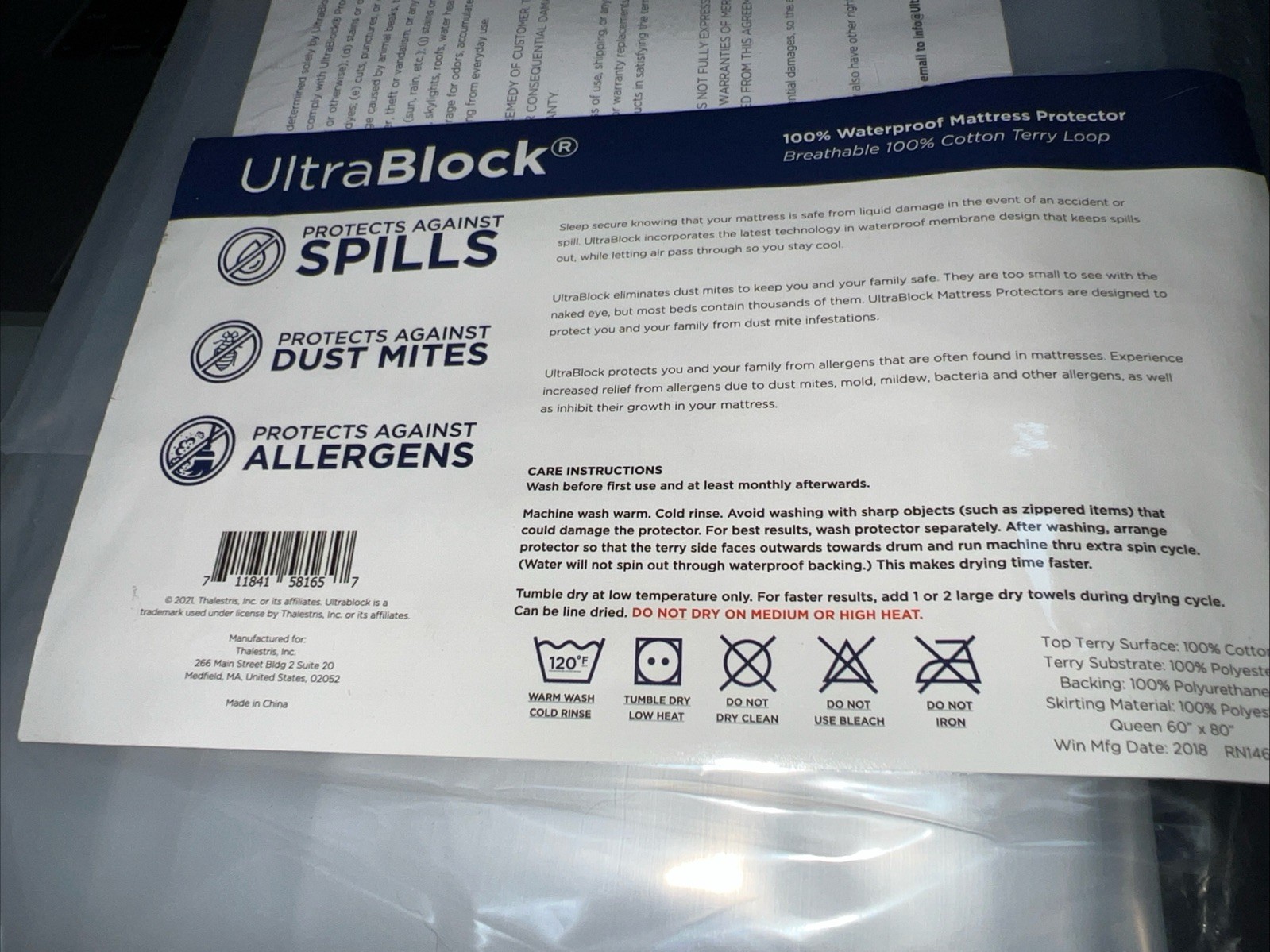 UltraBlock® Professional Grade Queen Mattress Bag – New