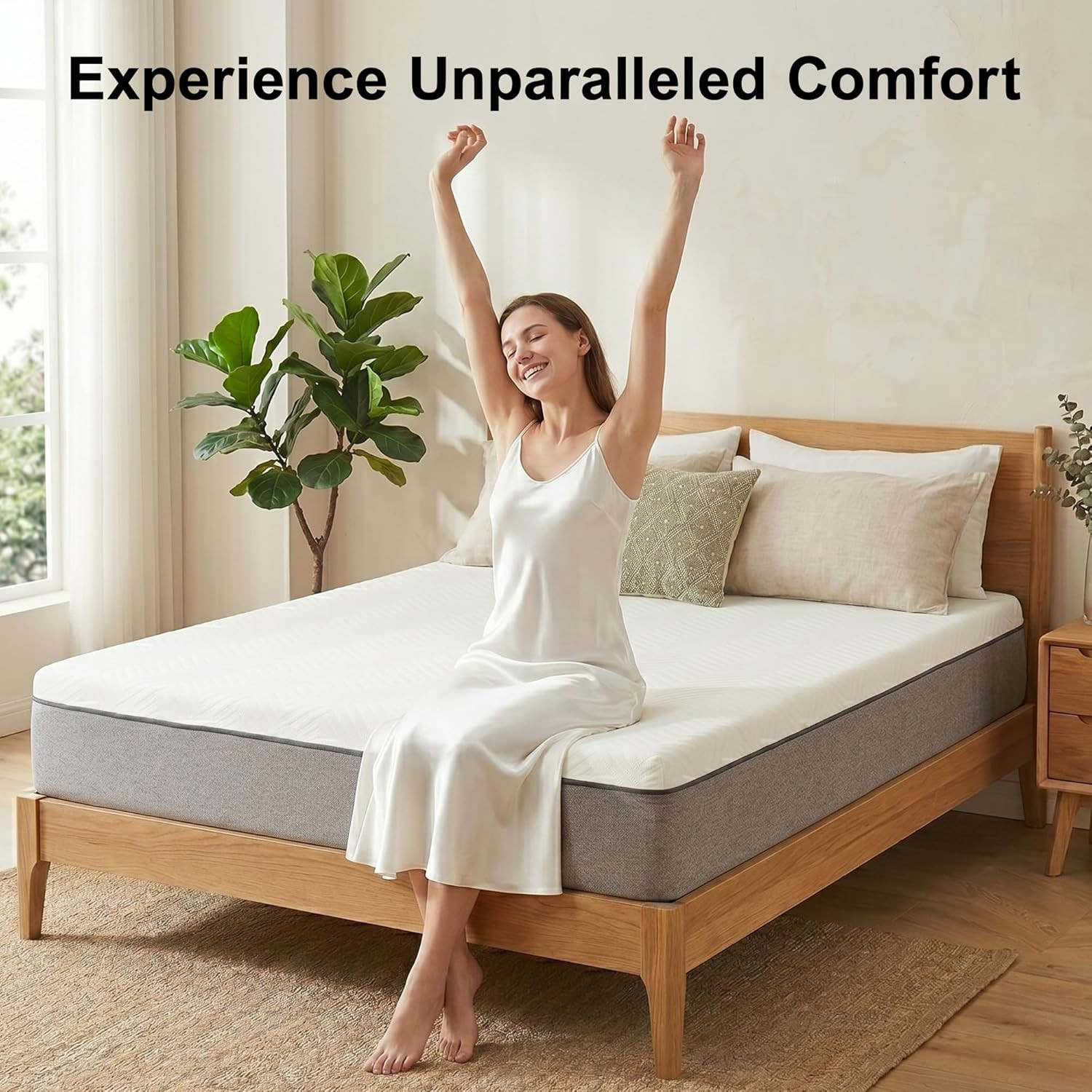 8-Inch Full Memory Foam Mattress with Washable Cover – Soft & Comfortable