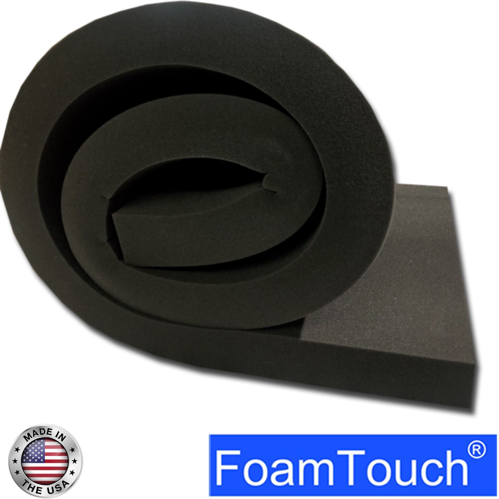 FoamTouch 8″x48″x78 RV Mattress, 1″ Gel on 7″ Charcoal High Density