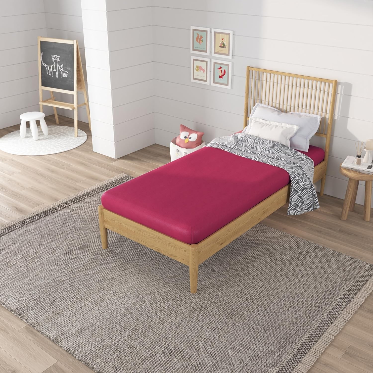 Soft Pink 5-Inch Twin Memory Foam Mattress – Hypoallergenic & Water Resistant