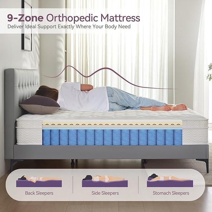 Dosleeps Double Mattress 4FT6 11 Inch Memory Foam Pocket Spring Medium Firm
