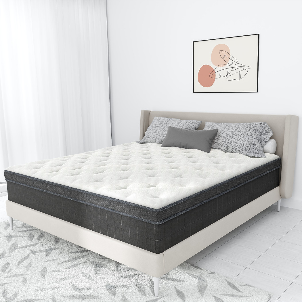 14″/12″ Twin Full Queen King Size Mattress in A Box Innerspring Luxury Foam Bed