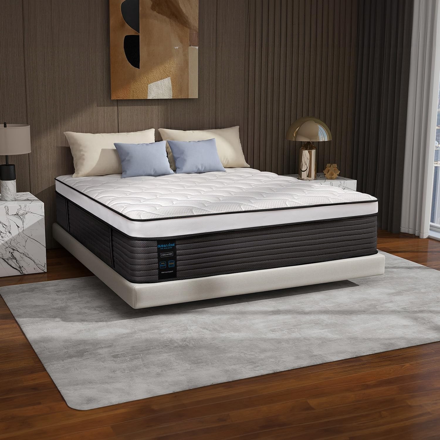 Full Hybrid Mattress, 12 Inch, Edge Support, Back Pain Relief, CertiPUR-US