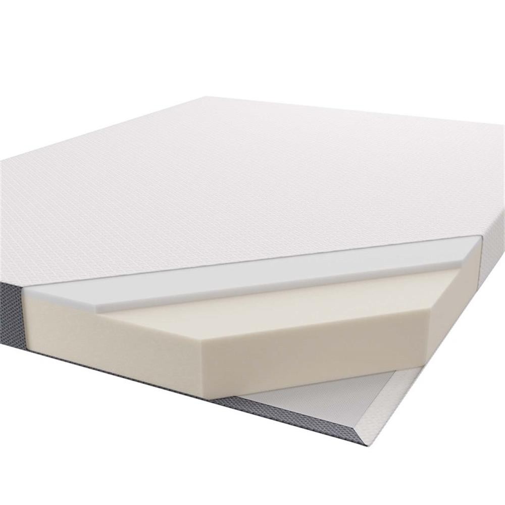 Modway Mila 6″ Modern Style Memory Foam Twin Mattress in White (Set of 2)