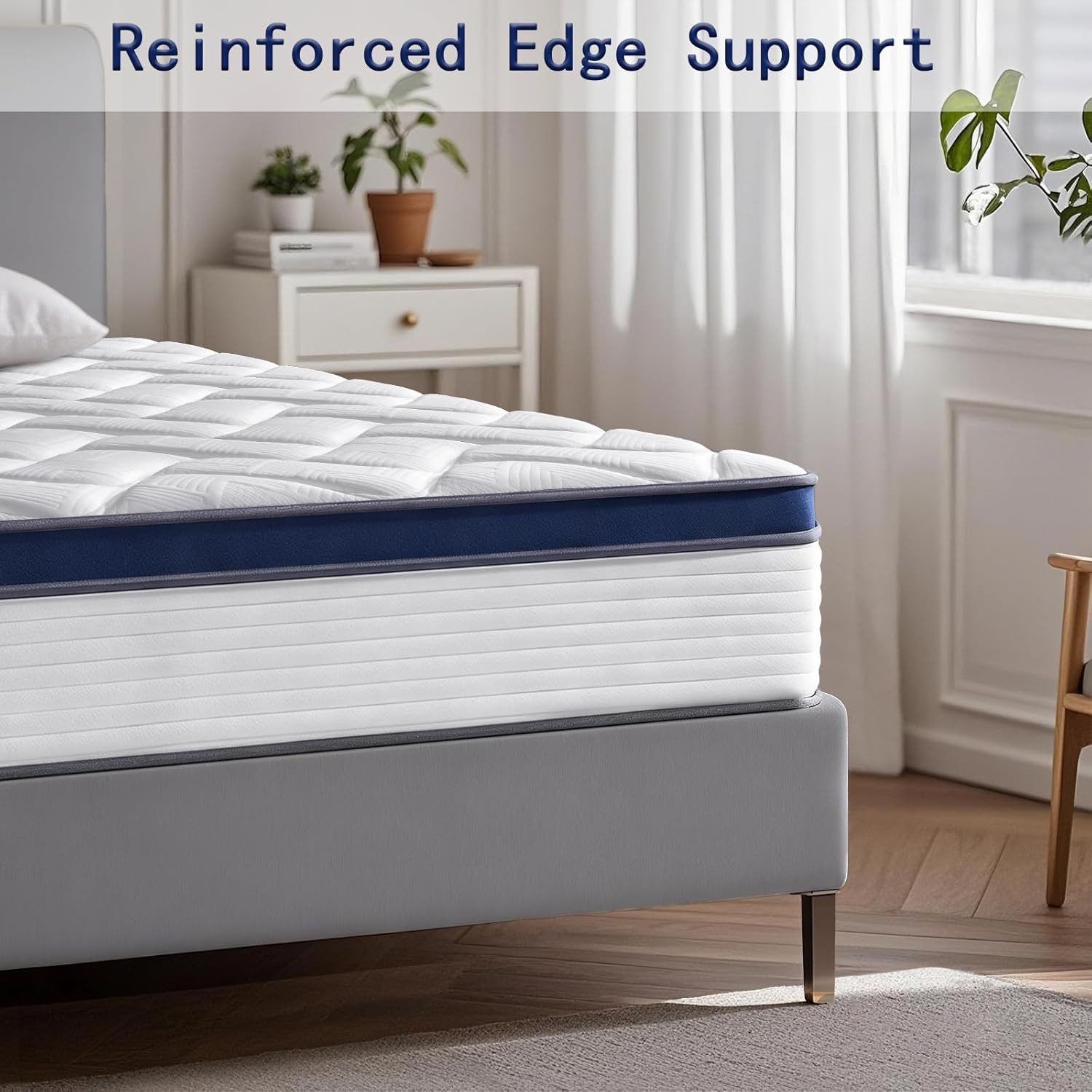 14″ Hybrid Queen Mattress, Memory Foam & Pocket Springs, Medium Firm, CertiPUR-U