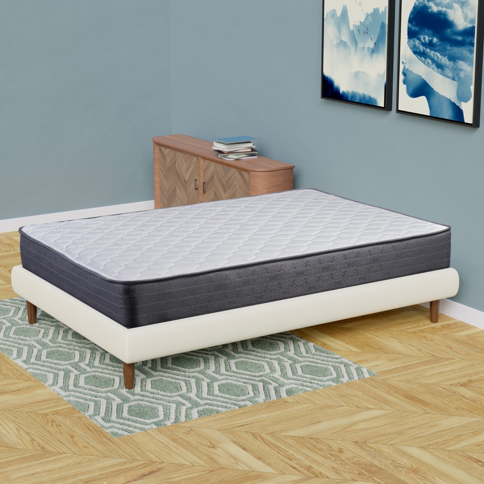 Continental Sleep, 9-Inch Medium Firm Tight Top Pocket Coil Hybrid Mattress.