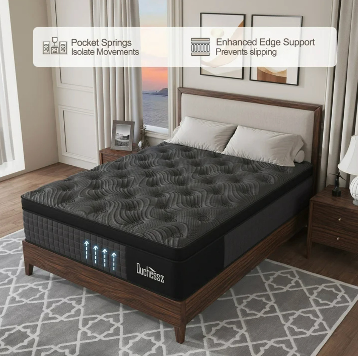 12in Colchón Twin Híbrido Gel Memory Foam 12” Twin Hybrid Mattress Medium Firm