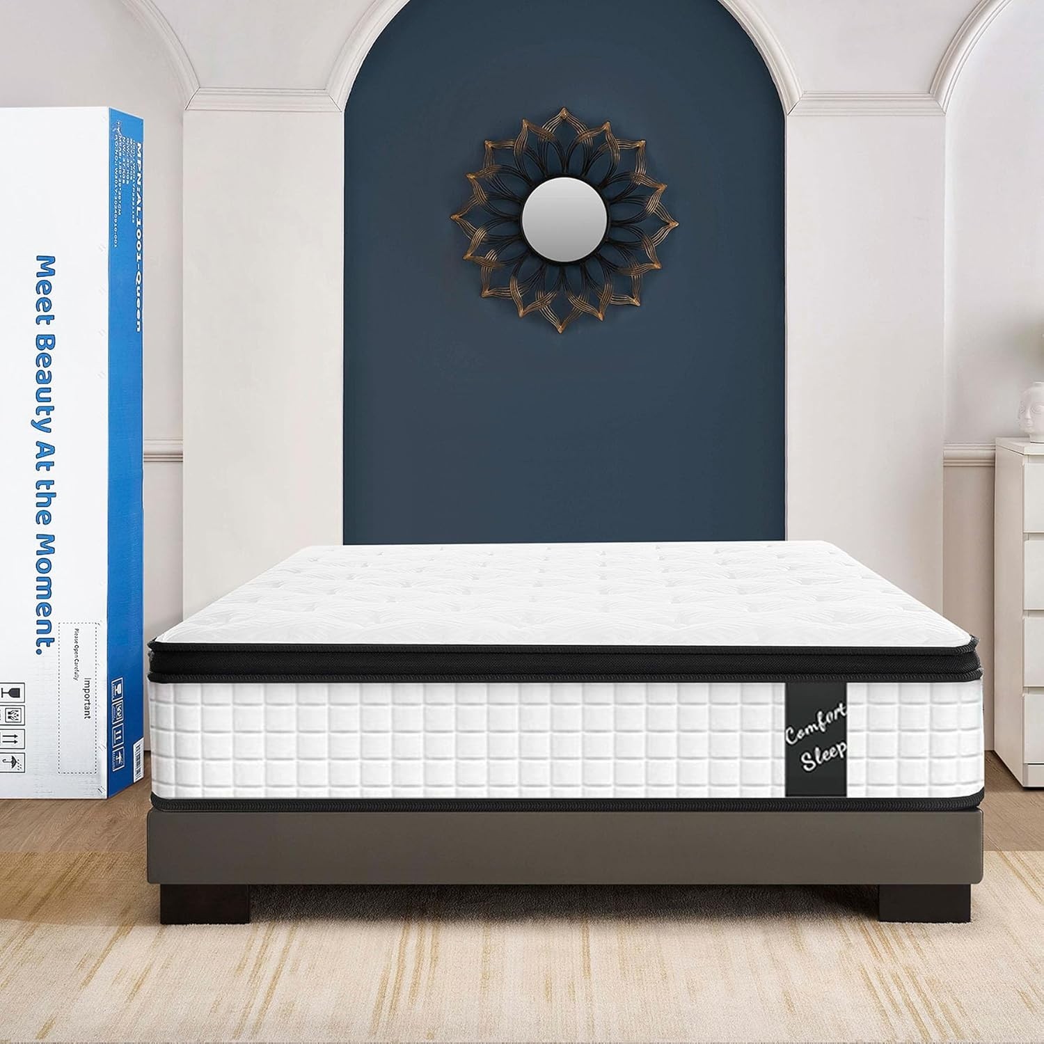 Queen 12 Inch Medium Firm Memory Foam Hybrid Mattress Pocket Spring Cooling