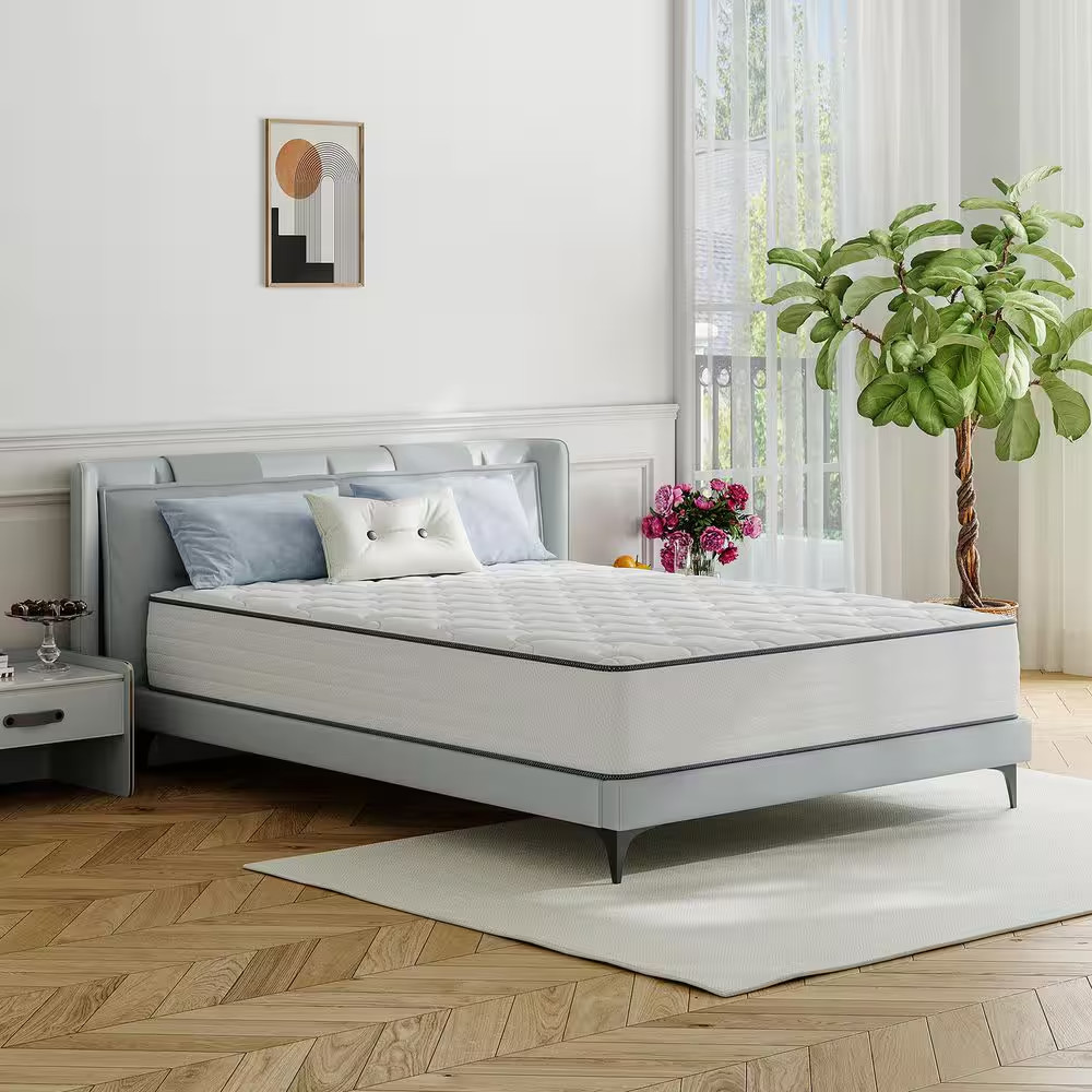 Queen Size Plush Hybrid Gel Memory Foam 10 In. Innerspring Euro Top Support and