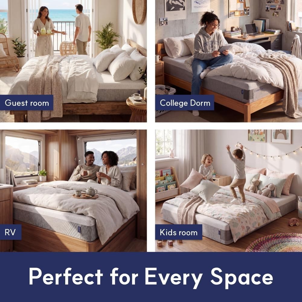 Breathable Full Size 6 Inch Mattress – Medium Firm, Low Motion Transfer Support