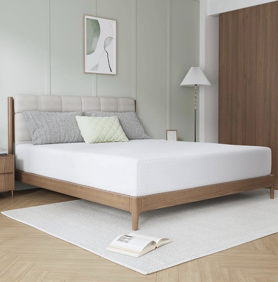 Queen 12″ Comfort Foam Mattress Diamond Pattern CertiPUR-US OEKO-TEX ISPA
