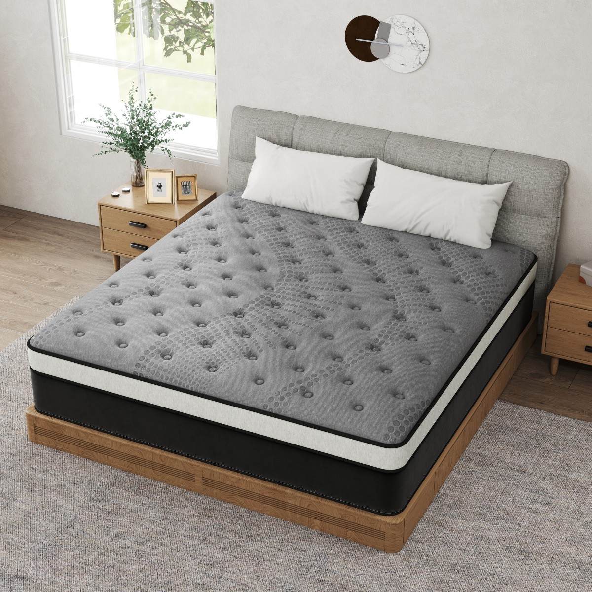 12″ 14″ Twin Full Queen King Mattress in a Box Pocket Coil Gel Memory Foam